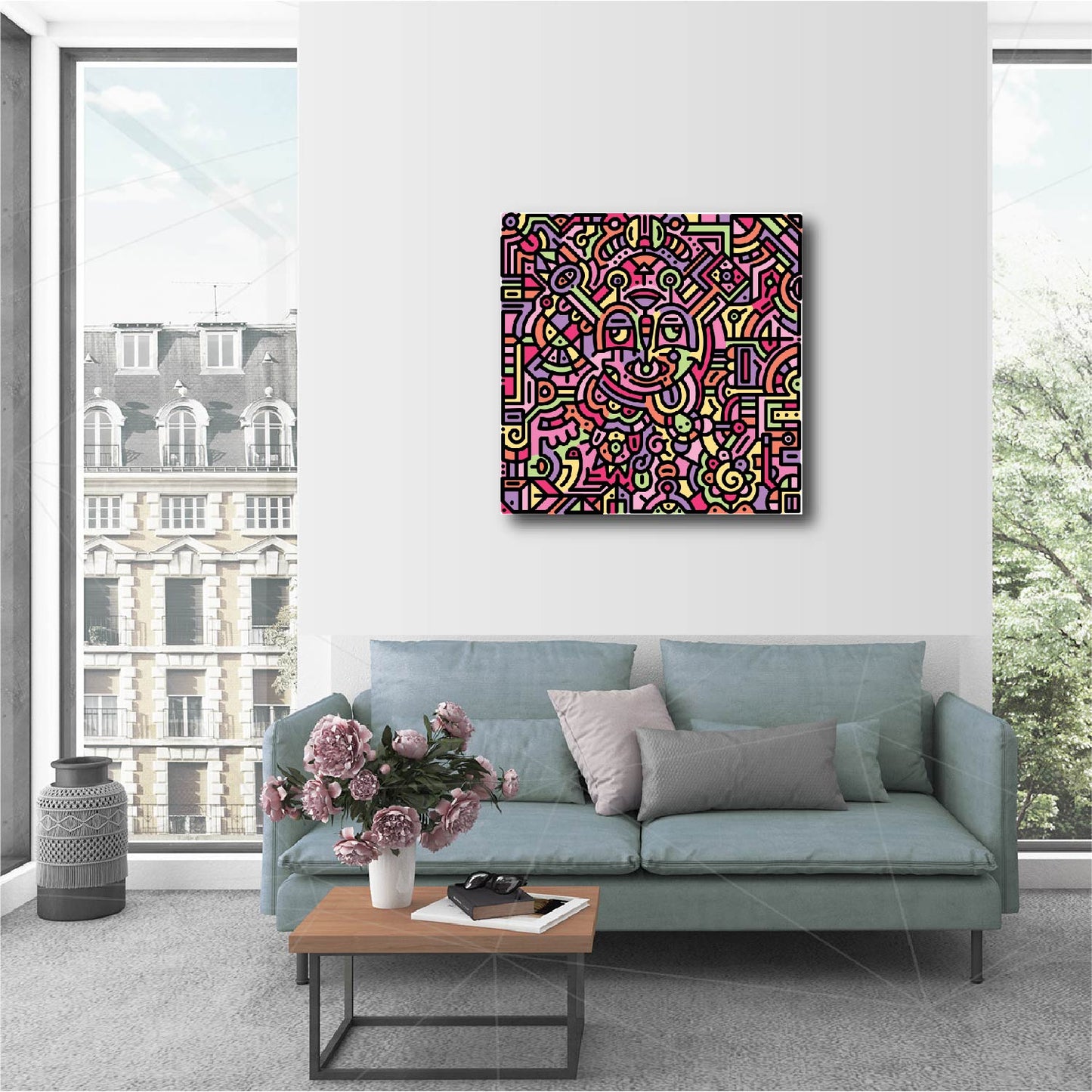 28 x 28" Canvas Print - "Mellow"