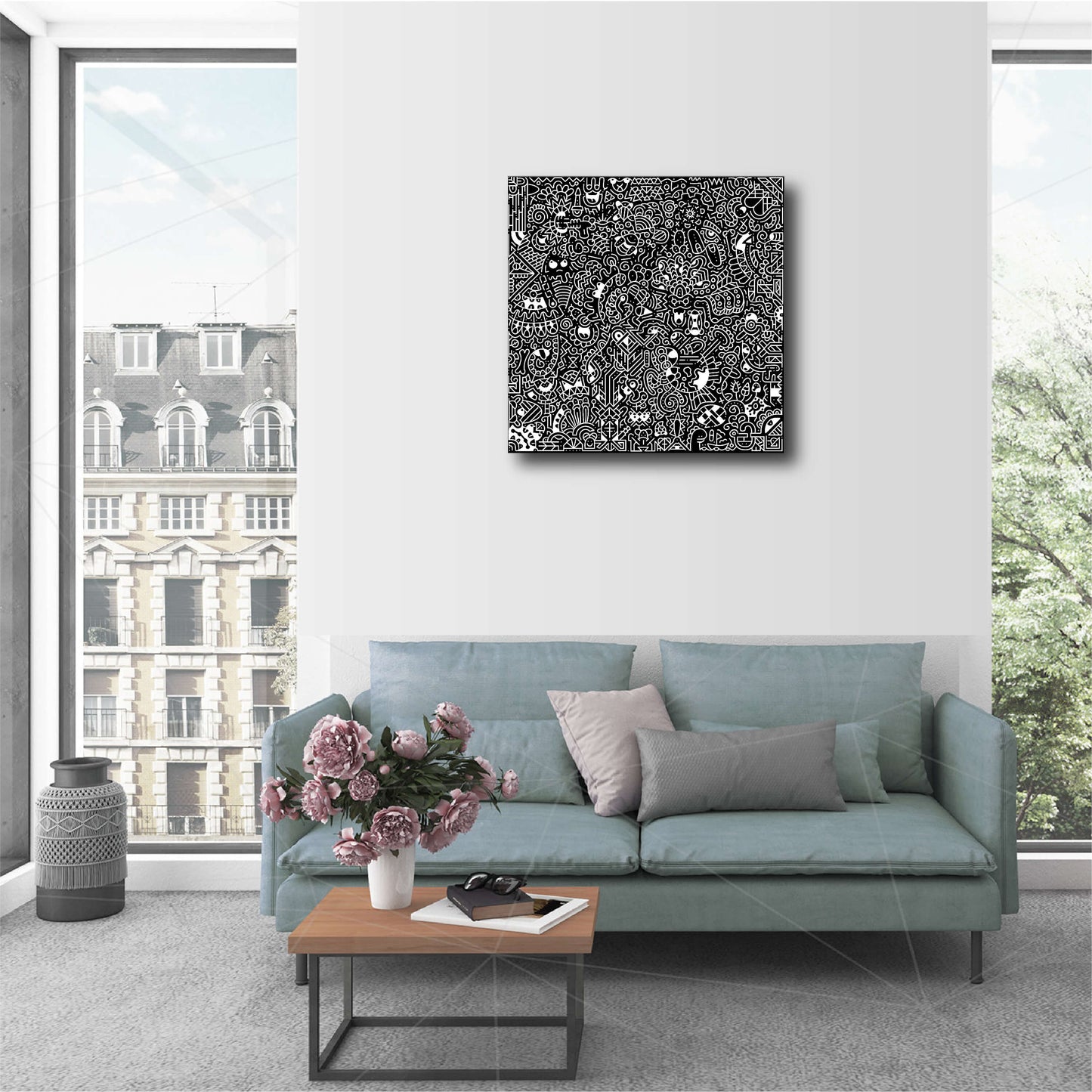 20 x 20" Canvas Print - "Busy Night"