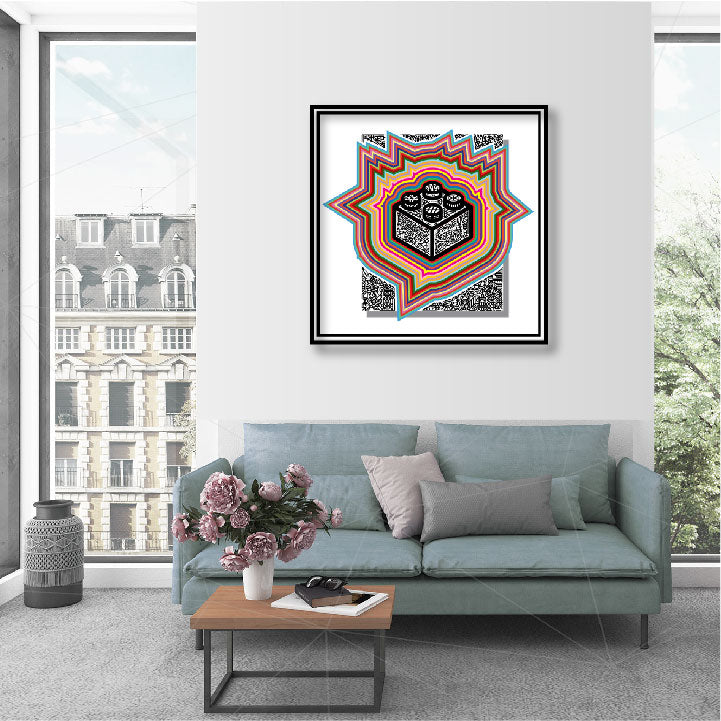 30 x 30" Framed Print - "Bricked"
