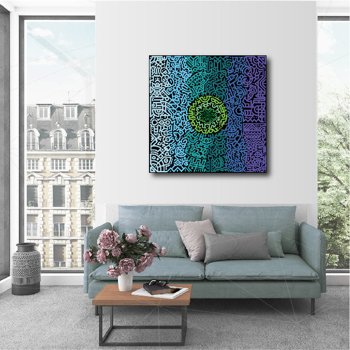 28 x 28" Canvas Print - "Central"