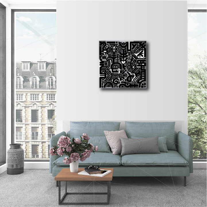 20 x 20" Canvas Print - "Grey"