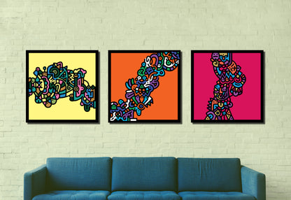 20 x 20" Canvas Print Collection - "Black Out"