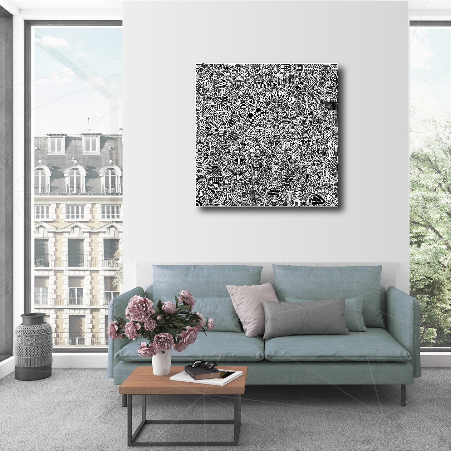 28 x 28" Canvas Print - "Panic"