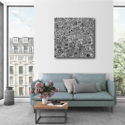 28 x 28" Canvas Print - "Panic"
