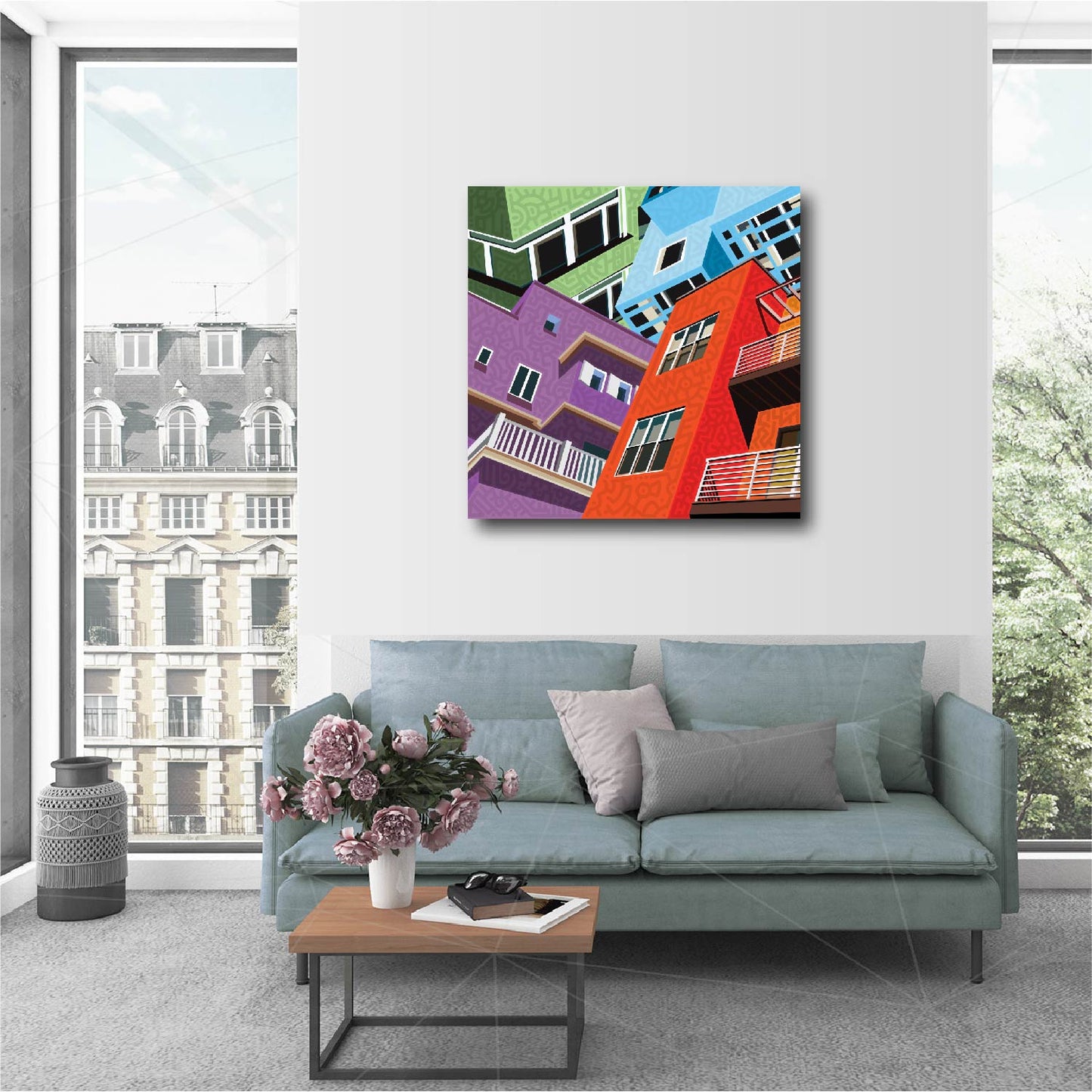 28 x 28" Canvas Print - "Merge"