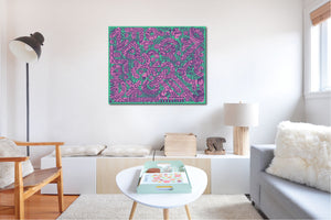 24 x 30" Canvas Print - "Purple Beats Pink"