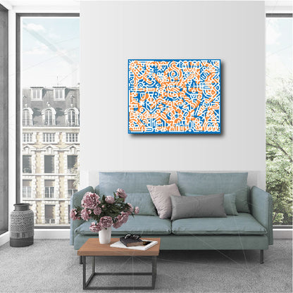 24 x 30" Canvas Print - "White Beats Orange"